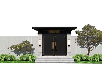 新中式大门 自建房大门 新中式大门 别墅大门