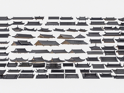 新中式屋檐 中式屋檐 建筑屋顶样式 古建筑飞檐 飞脊檐线 房檐线条屋檐