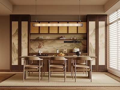 新中式家居餐厅 新中式餐厅