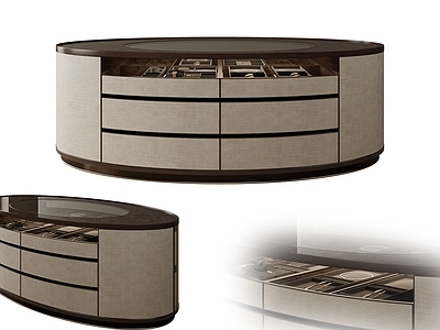 意式轻奢首饰柜 首饰柜 衣帽间岛台 首饰柜岛台 衣帽间柜子