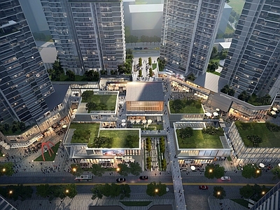 现代商业综合体景观 住宅商业综合体 深圳综合体 住宅商业上楼 街区式商业 梅观创新走廊中标