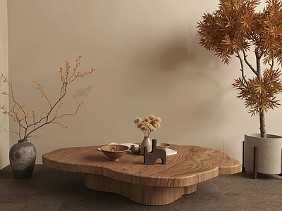 侘寂茶几 茶几组合 原木风茶几