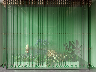 现代轻奢艺术隔断 隔断 屏风 花池 植物堆