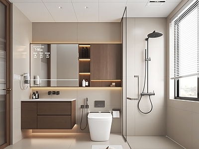 现代简约卫生间 现代家居卫生间