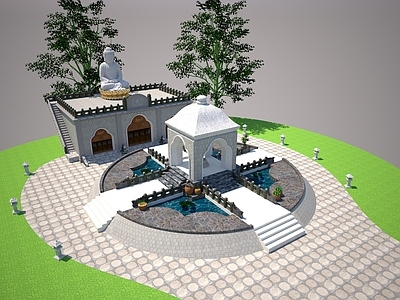 新中式寺庙建筑