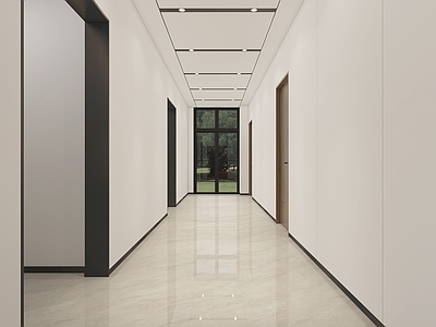 现代简约酒店走廊