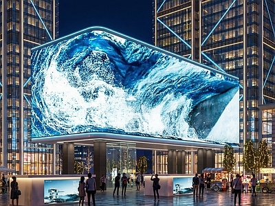 现代主义商业综合体景观  商业步行街