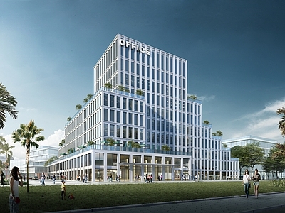 现代主义写字楼 现代办公楼