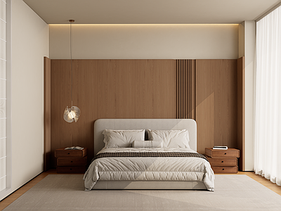 现代主卧 卧室 主卧 客房 次卧