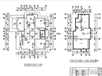 现代别墅建筑 豪华别墅方案 施工图
