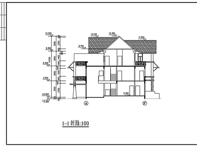 现代别墅建筑 山庄别墅方案 施工图