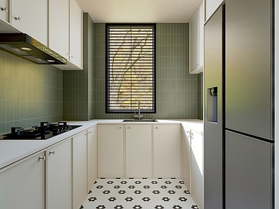 中古风封闭式厨房