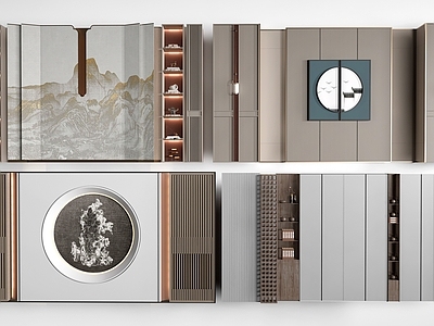 新中式背景墙 新中式餐厅背景墙 包厢背景墙  客厅背景墙