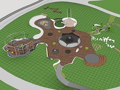 现代主义景观儿童游乐空间 户外儿童乐园 儿童游乐园 无动力乐园