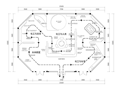 文化展厅 化工与化学展厅 施工图
