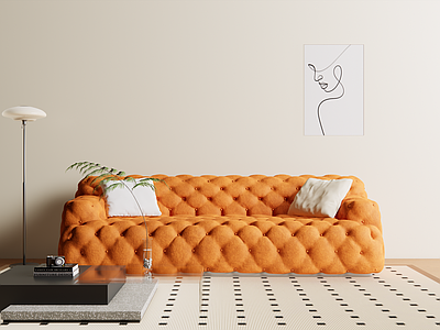 奶油风沙发茶几