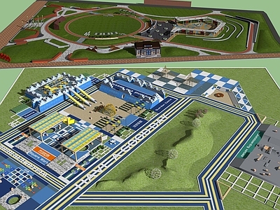 现代主义儿童游乐空间 儿童游乐园区场地