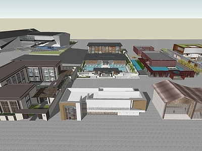 新中式售楼处建筑 售楼处建筑