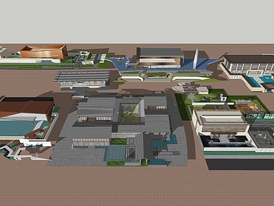 新中式售楼处建筑 售楼处建筑