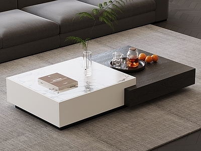 现代简约茶几 现代意式茶几 意式大理石茶几
