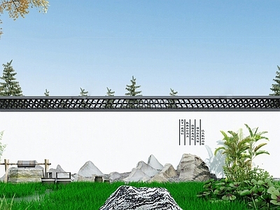 新中式景墙 乡村景墙 民俗景墙 水乡景墙