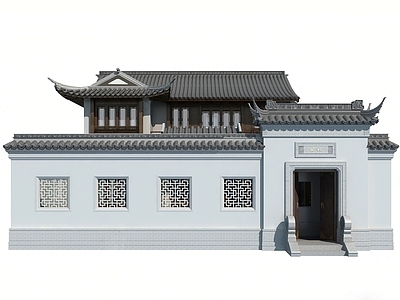 新中式四合院 中式别墅 中式别院 别墅