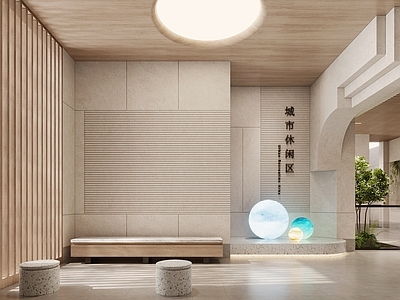 原木奶油风休息区 现代架空层 架空层休息区 架空层休闲娱乐区 公共休息区 架空层活动区