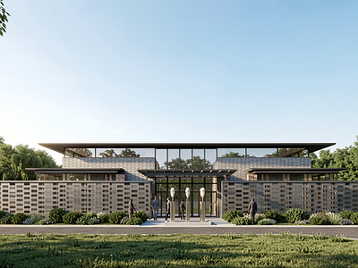 新中式售楼处建筑