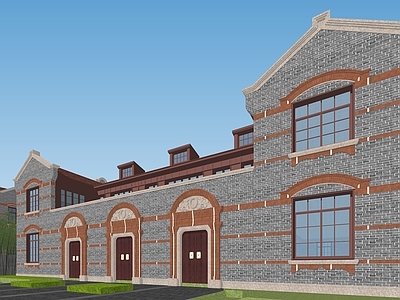 海派风格联排别墅 石库门风格别墅 石库门社区商业 海派社区商业街 海派社区别墅立面