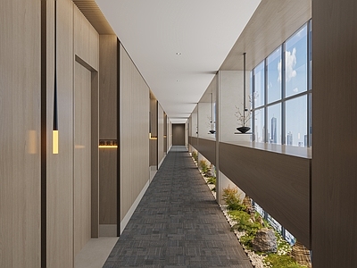 新中式酒店走廊 新中式酒店走廊
