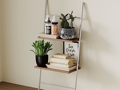 现代简约花架 现代中古风置物架