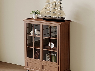 美式储物柜 中古风边柜装饰柜