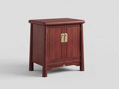 新中式床头柜 床头柜 边柜 小储物柜s 实木柜