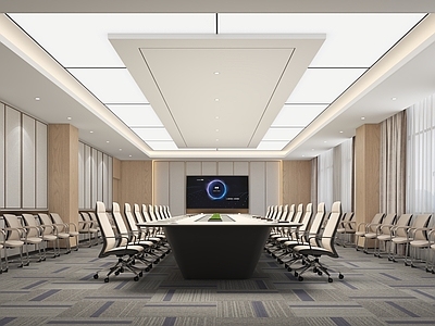 现代简约会议室 现代企业会议室