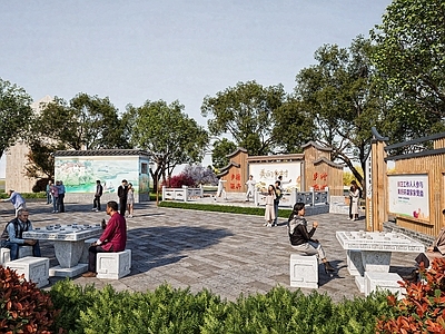 新中式广场景观