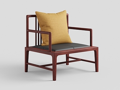 新中式休闲椅 休闲椅 实木休闲椅 扶手椅