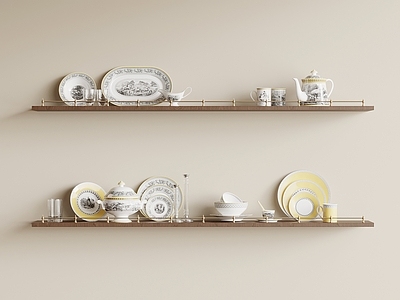 餐具 法式复古墙饰  摆件 置物架