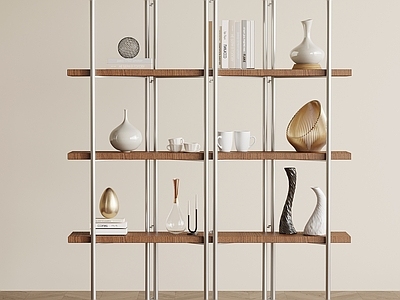 现代简约酒架 中古风置物架 书架 摆件