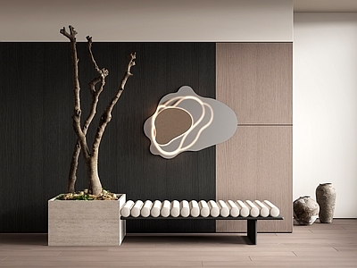 新中式其他凳子 长凳 景观座椅 玄关长凳 换鞋凳 玄关