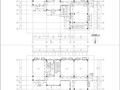 现代办公楼建筑 办公楼平面图 多层办公楼 施工图