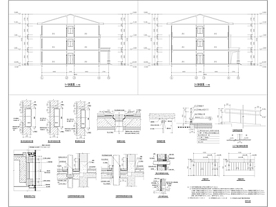 现代办公楼建筑 办公楼平面图 多层办公楼 厂区内办公 施工图