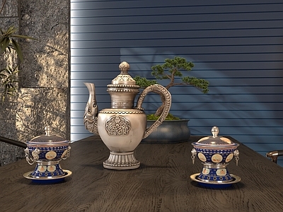 新中式餐具 中式 银器 瓷器