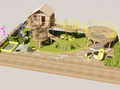 原木风儿童游乐空间 农旅休闲儿童乐园 亲子树屋探险乐园 自然教育互动场地 滑梯攀爬综合乐园 乡村亲子游憩空间