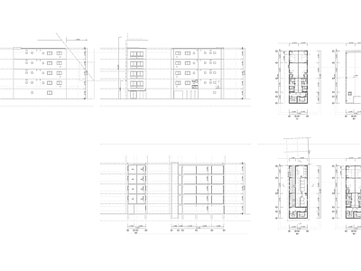 现代住宅楼建筑 住宅楼建筑 公寓建筑 自建房 人才公寓 一层自建房 施工图