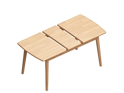 日式原木风茶几 北欧 实木 餐桌