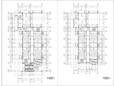 美式学校建筑 教学楼报告厅 施工图