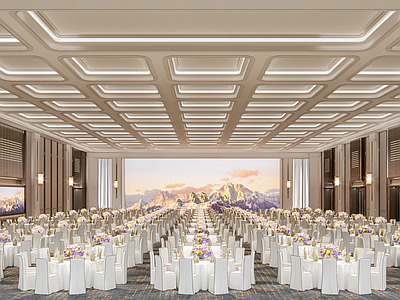 现代轻奢宴会厅 宴会厅