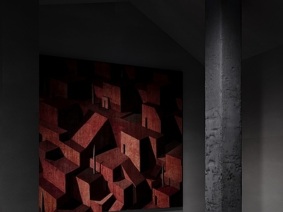 极简主义挂画 现代挂画 红色挂画 卧室挂画 客厅挂画