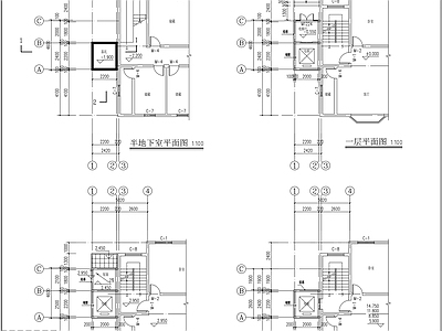 现代其他建筑 老小区加装电梯 施工图