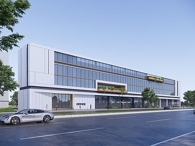 现代简约产业园办公楼 现代办公楼